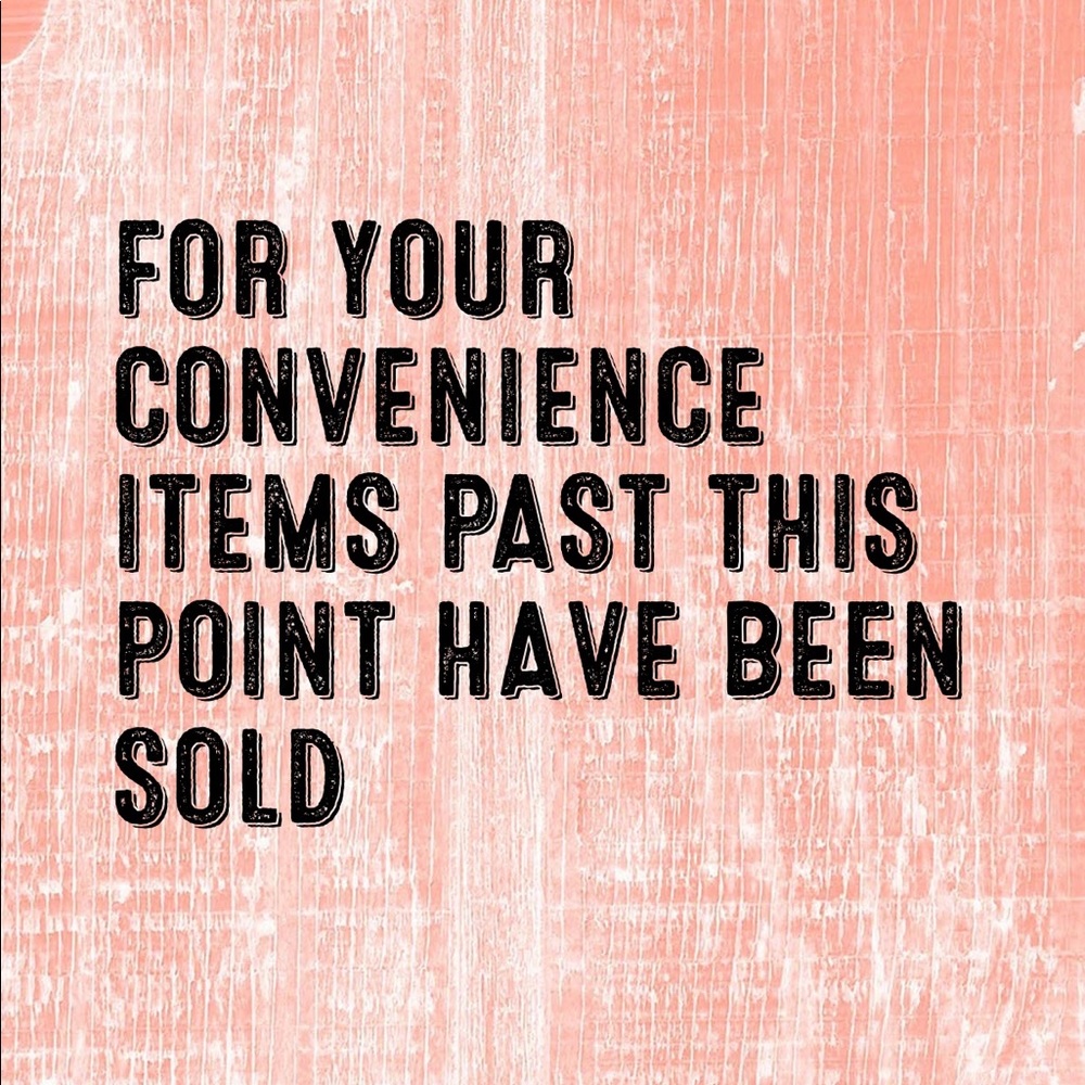 Sold or NFS items